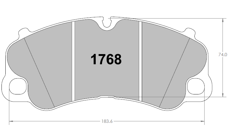 Porsche 981 Cayman GT4 w/PCCB Racing Brake Pads - Front - Hinz Motorsport
