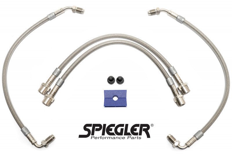 Spiegler Stainless Brake Lines - Porsche Front 4 Line Kit (Includes Hard Line Replacement) - Hinz Motorsport