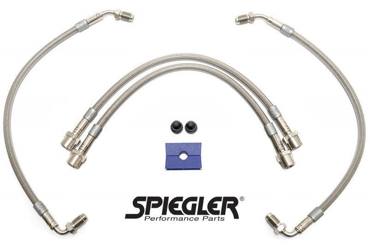 Spiegler Stainless Brake Lines - Porsche Front 4 Line Kit (Includes Hard Line Replacement) - Hinz Motorsport