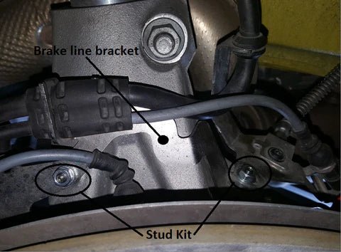 Tarett Brake Line Bracket Stud Kit - 986/996/987/997/981/991/992 - Hinz Motorsport