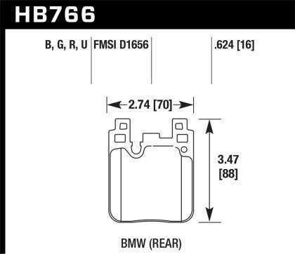 BMW F2X/F3X/F8X Hawk HPS 5.0 Pads - Rear - Hinz Motorsport