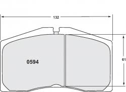 Porsche 993 Carrera RS 3.8/RSR Racing Brake Pads - Front - Hinz Motorsport