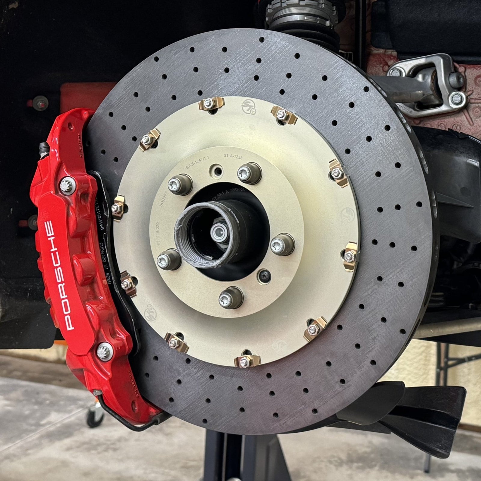 Surface Transforms Carbon Ceramic Discs for Porsche 981/718 Cayman GT4/Boxster Spyder (Upgrade) - 410x36mm Front Set - Hinz Motorsport