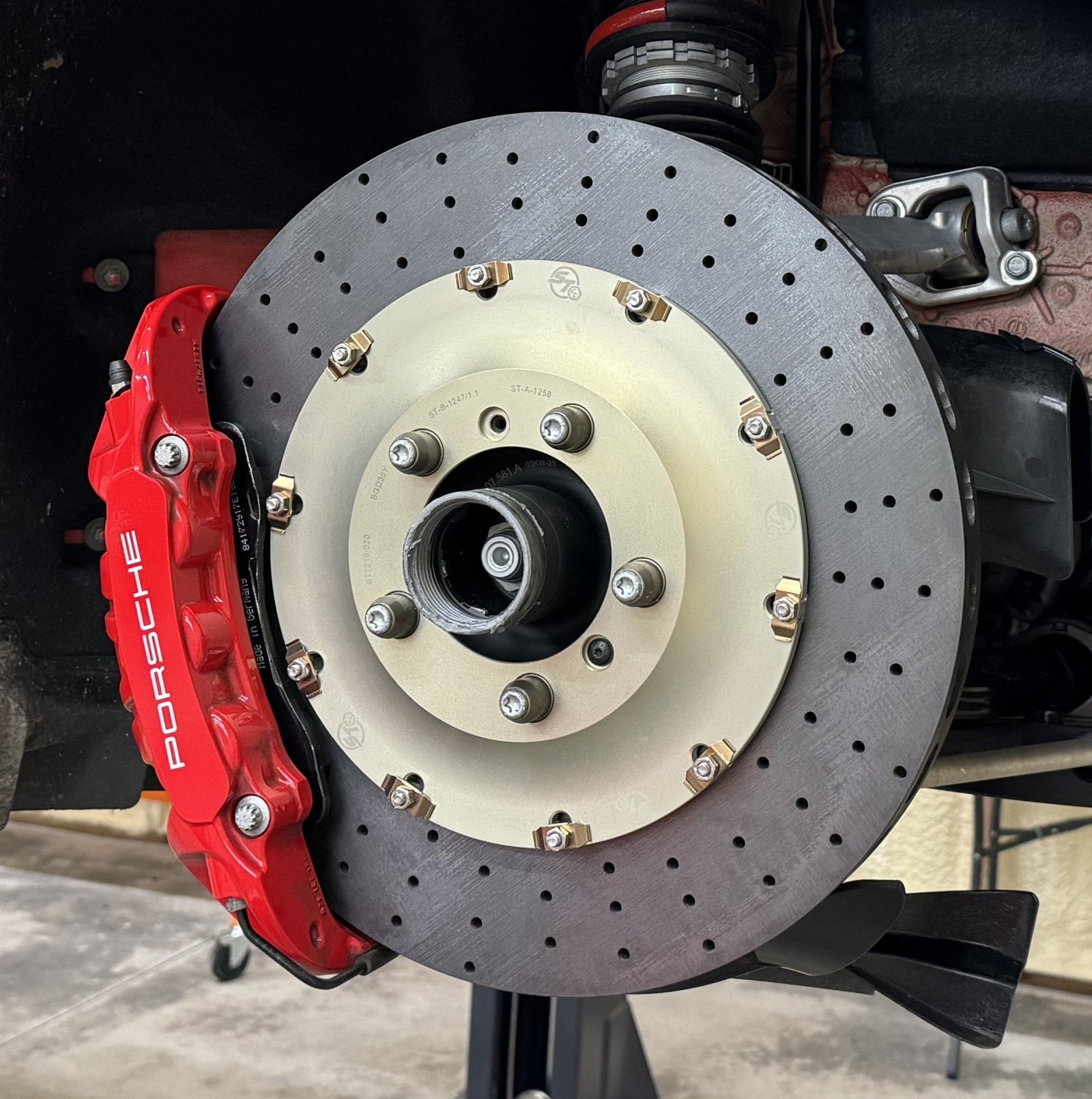 Surface Transforms Carbon Ceramic Discs for Porsche 992 GT3RS (Upgrade) - 380x32mm Rear Set - Hinz Motorsport